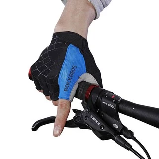 【TH Delivery】ROCKBROS Half Finger Gloves Shockproof Breathable MTB