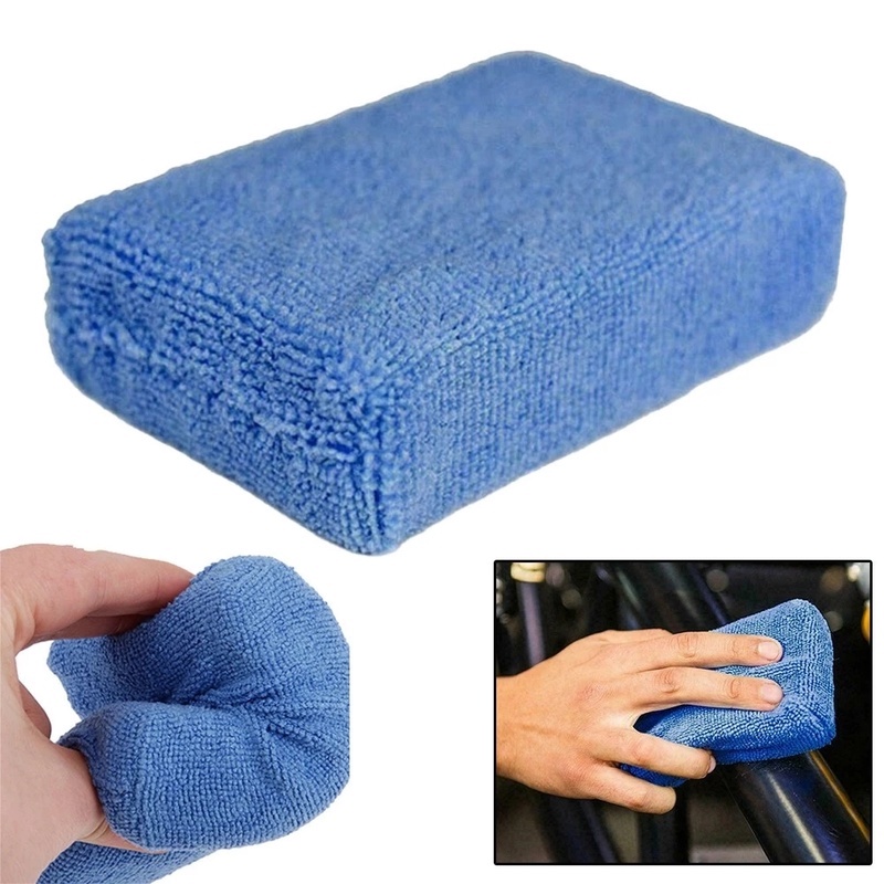 [1 ชิ้นแผ่นฟองน้ําไมโครไฟเบอร์ [Auto Polish Soft Pads Applicator]