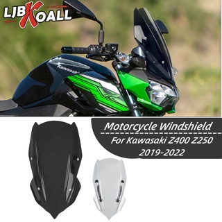 Ljbkoall ที่บังแดดกระจกหน้ารถจักรยานยนต์ อุปกรณ์เสริม สําหรับ Kawasaki Z250 Z400 2019-2022 Z 400