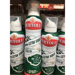 Bertolli Extra Light Olive Oil Spray เบอร์ทอลลี่ เอ็กซ์ตร้า ไลท์ น้ำมันมะกอกแบบสเปรย์ (น้ำมันผ่านกรรมวิธี) 145 มล