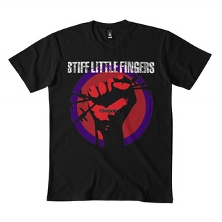 เสื้อยืด ลาย Stiff Little Fingers สีดํา สีขาว สไตล์คลาสสิกS-5XL