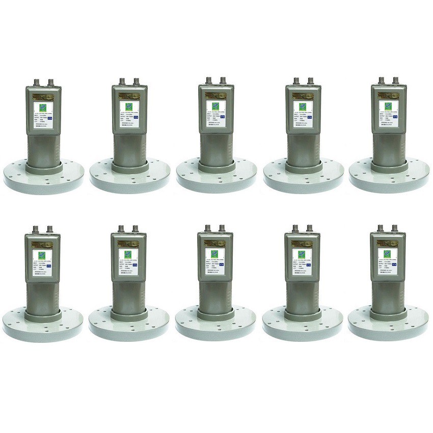 Mastersat ชุดแพ็ค LNB C-Band 2 outputs HD Ready หัว LNB สำหรับ จานโปร่ง C band แบบ 2 ขั้ว 10 อัน