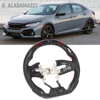 Alabama327 อะไหล่พวงมาลัยคาร์บอนไฟเบอร์ Led แบบเปลี่ยน สําหรับ Civic Fc Type R Fk8 2016‐2021 Us