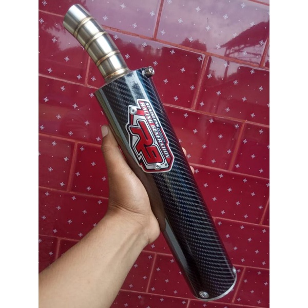 Exhaust Silincer R9 Carbon Sticker/Scotlet Stainless Ninja R RR 2Stroke Satria R 2Stroke Fiz R 2Stro