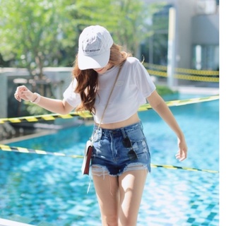 เสื้อยืดพิมพ์ลายแฟชั่น Amity_ Crop Top เสื้อครอป ผ้าทิ้งตัว ใส่สบาย