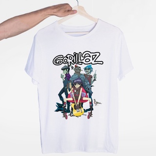 ผ้าฝ้ายแท้Gorillaz เสื้อยืด ลายวงร็อค Chakakhan Noodle Murdoc Russel อเนกประสงค์ DIY 2022S-4XL