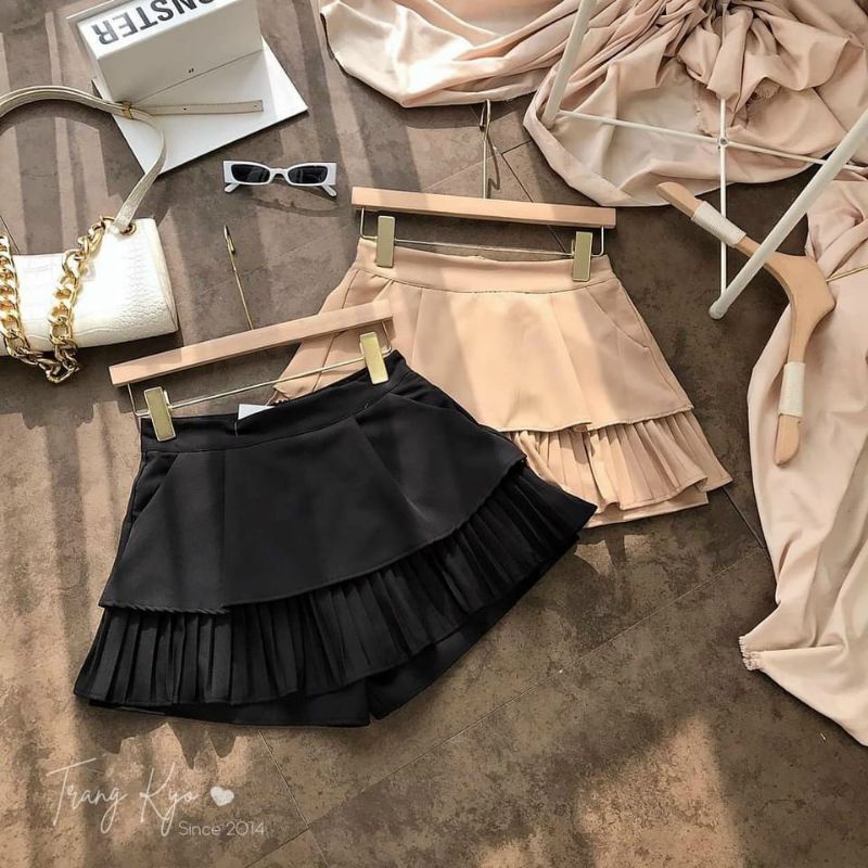 SHINY 1-LAYER ROLLED SKIRT V999