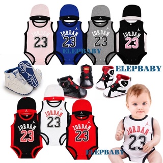 ชุดรอมเปอร์ เสื้อกีฬาบาสเก็ตบอล ผ้าฝ้าย ลายทีม Terno Jordan 23 Onesies Jumpsui สําหรับเด็กผู้ชาย