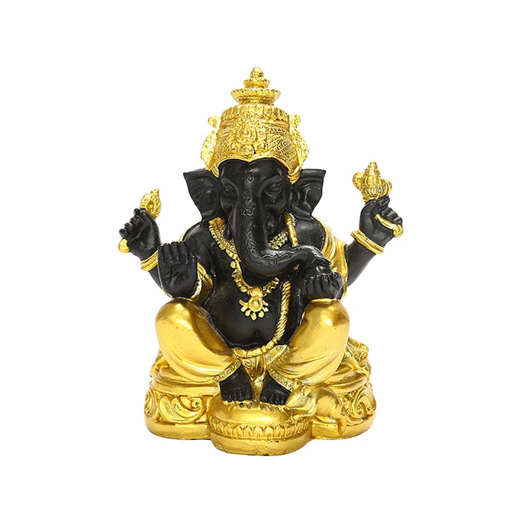✴Indian Lord Ganesha Figurine Elephant God Buddha Statue Resin Buddha Statues Home Decor Ganesha Mascot Decoration