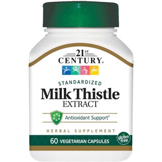 บำรุงตับ ล้างสารพิษตับ  21 st cententury Milk Thistle 60 Capsules silymarin มิลค์ ทิสเทิล