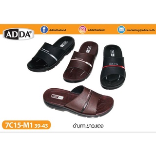 Adda รองเท้าแตะผู้ชาย แอดด้า หนัง PU พื้นหนาเบอร์ 39-45 7C15