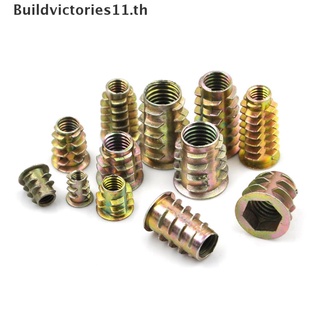 【Buildvictories11】น็อตสกรู หัวหกเหลี่ยม โลหะผสมสังกะสี สําหรับไม้ M4-M10 10 ชิ้น ต่อชุด