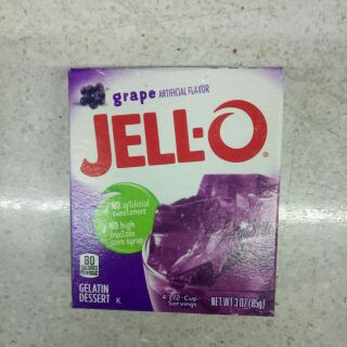 Jell-o Gelatin Desert Grape Flavor วุ้น เจลาติน สำเร็จรูป 85g. ราคาโดนใจ