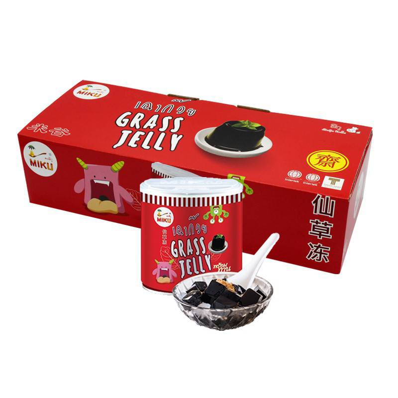 (หมดอายุปี2027) MIKU เฉาก๊วย GRASS JELLY 185g x 10 เฉาก๊วยพร้อมทาน Grass jelly