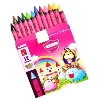 มาสเตอร์อาร์ท สีเทียนจัมโบ้12สี ไร้สารอันตราย คละแบบ 12 Jumbo Crayons