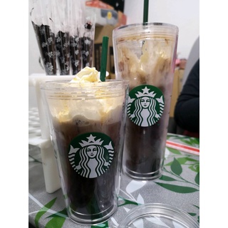 Starbucks แก้วน้ําใส มีหลอดดูด