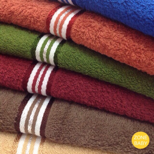 ❣️ผืนละ 139บาท❣️ผ้าขนหนูเนื้อดี ตราลูกแกะ (Sheeper) ผ้า cotton 100% โทนสีเข้ม ซับน้ำได้ดี มีหลากหลายสี
