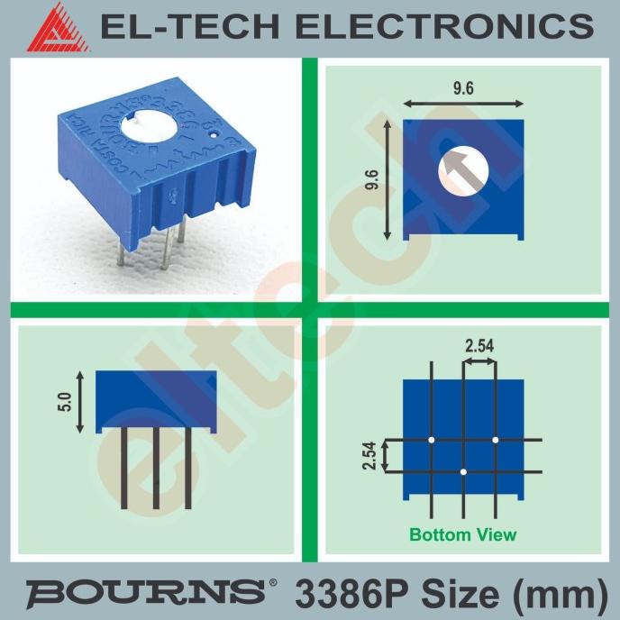 50ohm 50 ohm 3386P Singleturn Top Adjust Trimpot Pot Potentiometer elt3ch รับทันที