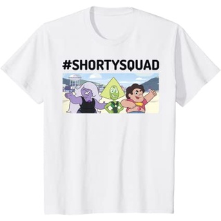 เสื้อยืดอินเทรนด์ผู้ชายอินเทรนด์ผู้หญิงเสื้อยืดแขนสั้น พิมพ์ลาย Steven Universe Shorty SquadS-3XL