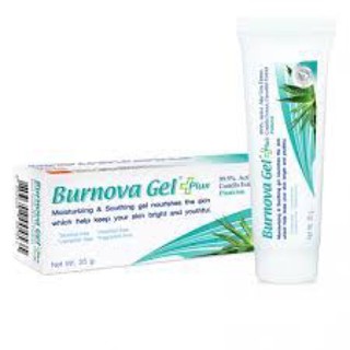 Burnova Gel Plus เขียว และ เพิ่ม2สูตรใหม่ Plankton (ฟ้า) และ Snow Algae (ชมพู) ขนาด 25 กรัม 1หลอดช่วยให้ผิวชุ่มชื่น