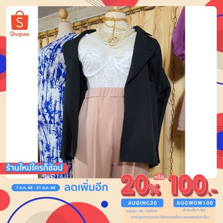 เสื้อสูทสีดำเข้มทรงสวยพร้อมส่ง