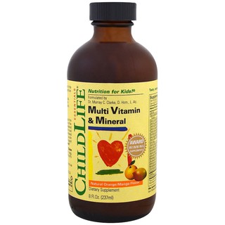 ChildLife, Essentials, Multi Vitamin &amp; Mineral, Orange/Mango Flavor(237 ml)