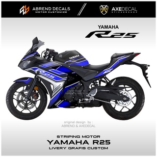 สติกเกอร์ ลายกราฟฟิค สําหรับติดตกแต่งรถจักรยานยนต์ YAMAHA R25 R25 พร้อมส่ง