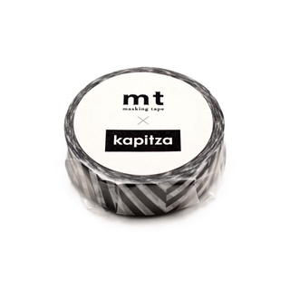 mt x kapitza Masking Tape เทปตกแต่งจากญี่ปุ่น ลายซิกแซกขาวดำ ขนาด 1.5 ซม. x 10 ม.