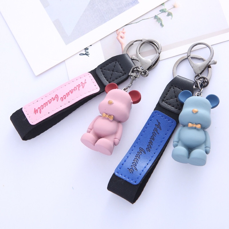 พวงกุญแจตุ๊กตา Brick Bear Bear series key Ring แหวนการ์ตูน bb Bear