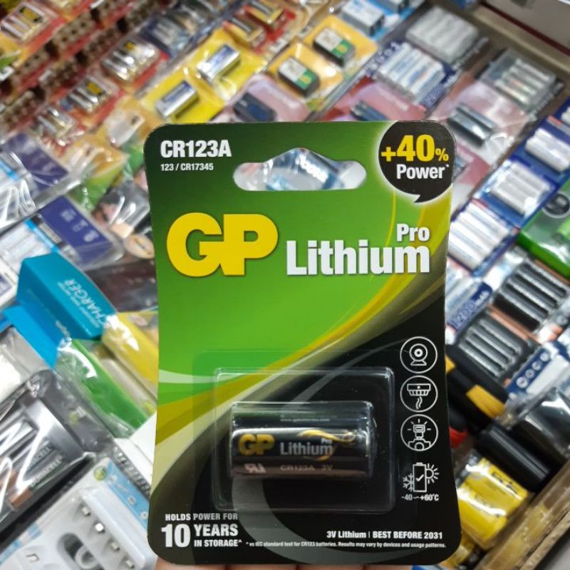 ถ่าน GP CR123A Pro (CR17345) Lithium  3V 1ก้อน ของใหม่ ของแท้บริษัท