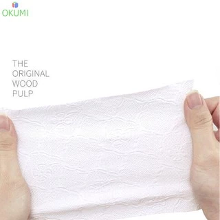 OKUMI_SHOP กระดาษทิชชู่ เอนกประสงค์ หน้า กระดาษทิชชูพกพา กระดาษทิชชูไร้สารอันตราย ไม่มีสารเรืองแสง Small F(1ห่อ)