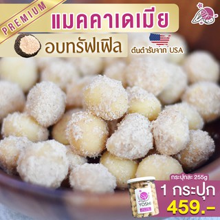 แมคคาเดเมีย อบทรัฟเฟิล 1 กระปุก แมคคาเดเมียอบ ถั่วแมคคาเดเมีย macadamia แมคคาเดเมียทรัฟเฟิล แมคาเดเมีย ธัญพืช ขนมติดบ้าน