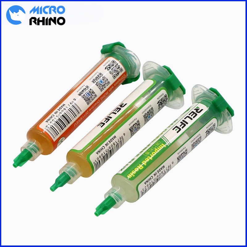 จาระบีเชื่อมบัดกรี ไร้สารตะกั่ว ฮาโลเจน BGA RL-420 RL-421 RL-422 ขนาด 10 มล. สําหรับเมนบอร์ดโทรศัพท์มือถือ PCB BGA PGA SMD