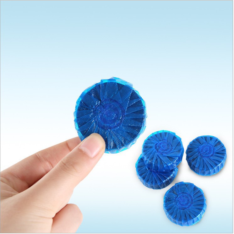 ที่ดับกลิ่นชักโครก ก้อนฟ้าดับกลิ่น น้ำสีฟ้า สำหรับถังชักโครก (1ถุง10ชิ้น) - 1