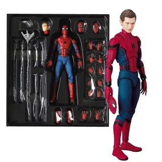 ขายดี โมเดลฟิกเกอร์ PVC อนิเมะมาร์เวล อเวนเจอร์ส สไปเดอร์แมน SHF Spider Man ขนาด 15 ซม. สําหรับเก็บสะสม ของขวัญ