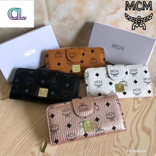 กระเป๋าสตางค์ MCM ใบกลางขนาด 5.5 นิ้ว