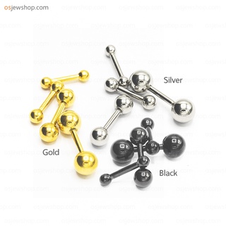 จิวหู จิวก้านตรงบอล ก้านสแตนเลส&lt;-Earring Barbell Ball Studs Earring Stainless Steel-&gt;