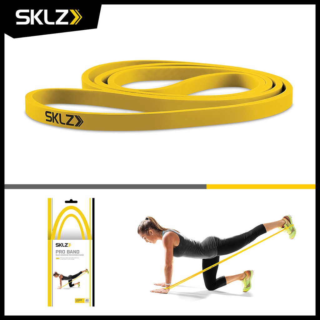 ยางยืดออกกำลังกาย SKLZ - Pro Band / Light (20-40 lb.) ออกกำลังกายได้ทุกส่วน ผลิตจากยางพารา 100% เหนียว ทนทาน ขาดยาก