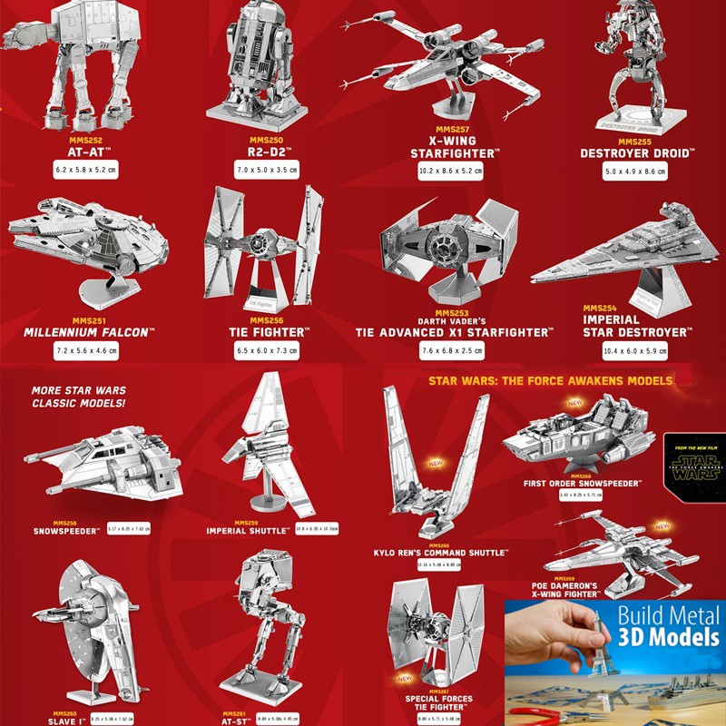 3D METAL MODEL KIT โมเดล3D Metal Star Wars Shopee Thailand