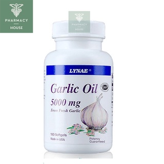 Lynae garlic oil 5000 mg. 100 softgels กาลิค