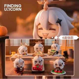 Genshin figure to do Paimon food theme Mond City series game figures to do อุปกรณ์ต่อพ่วงตกแต่งของขวัญ