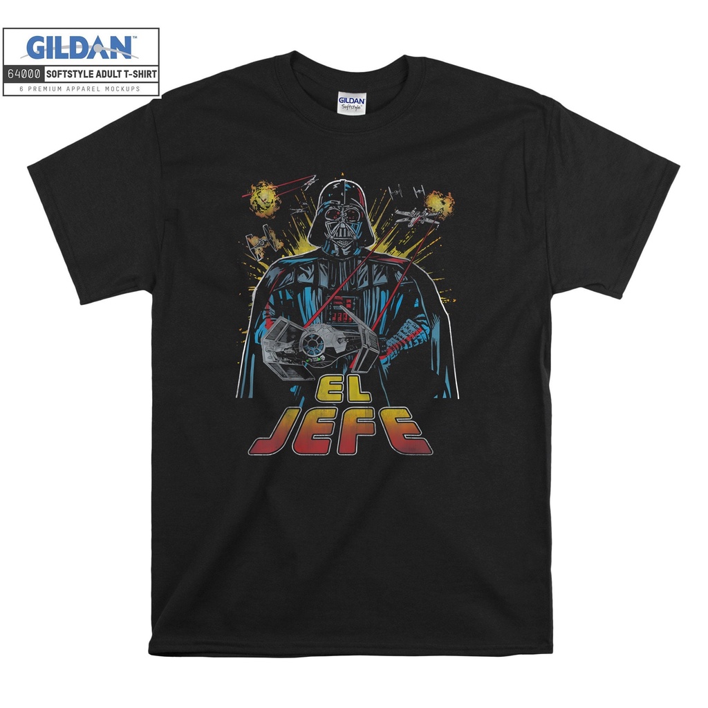 [COD]Gildan เสื้อยืด มีฮู้ด พิมพ์ลายกราฟฟิค Darth Vader El Jefe Chief โอเวอร์ไซซ์ สําหรับผู้ชาย และผ