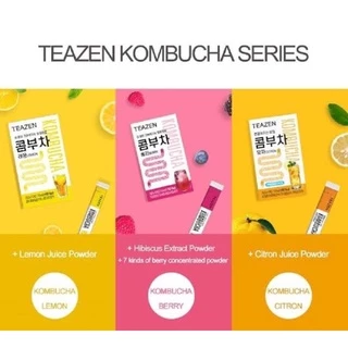 รุ่นใหม่ ชาจองกุก BTS TEAZEN Kombucha 3 รสชาติ 50กรัม 10ซอง/กล่อง