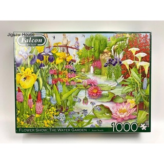 พร้อมส่ง-จิ๊กซอว์ ภาพ Flower show: The water garden แบรนด์ Falcon jigsaw puzzle 1000 ชิ้น