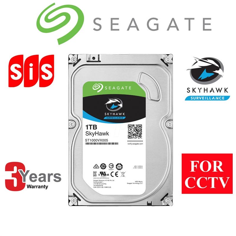 Seagate SkyHawk 1TB Internal HDD 3.5" For CCTV SATA-III - ST1000VX005