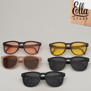 Ellastore123 แว่นตากันแดดแฟชั่น ป้องกันรังสียูวี กรอบขนาดเล็ก พับได้ พร้อมกล่องเก็บ สําหรับผู้หญิง 1 ชุด