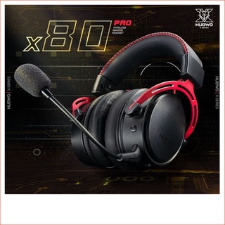 NUBWO X80 Pro Wireless Gaming Headphone 48kHz ระบบเสียงแบบ Stereo หูฟังเกมมิ่งไร้สาย (รับประกัน 2 ปี BY GMS)