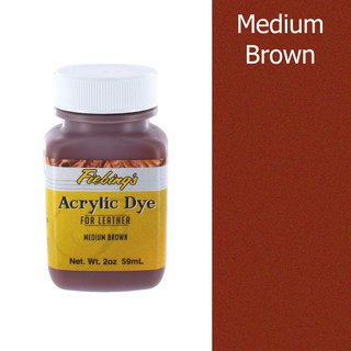 Fiebings Acrylic Dye สีอะคิลิคสำหรับเพ้นท์หนัง Medium Brown 2 oz.