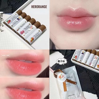 【In Stock】Herorange ลิปบาล์มให้ความชุ่มชื้นเปลี่ยนสีผลไม้