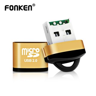 Fonken การ์ดรีดเดอร์ Usb Micro Sd Card Reader Usb 2.0 อะแดปเตอร์การ์ดหน่วยความจํา 480 Mbps